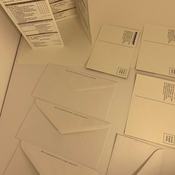 Stardust Resort Casino Wayne Newton Postcards Guest Survey Las Vegas Nevada Bar - Picture 3 of 16